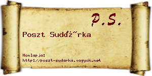 Poszt Sudárka névjegykártya